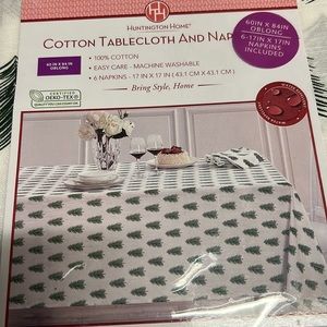 100% Cotton Table cloth and napkin set